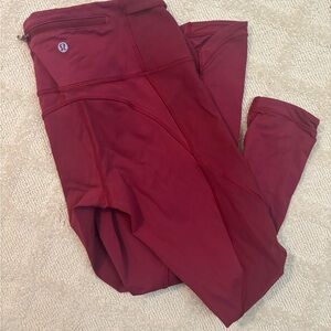 Red Lululemon Leggings